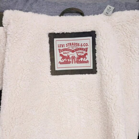 Levi's Plaid Sherpa Lined Hooded Shirt Jacket 3XL - Picture 6 of 14